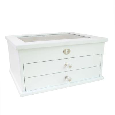 Lili White Wood Jewelry Box