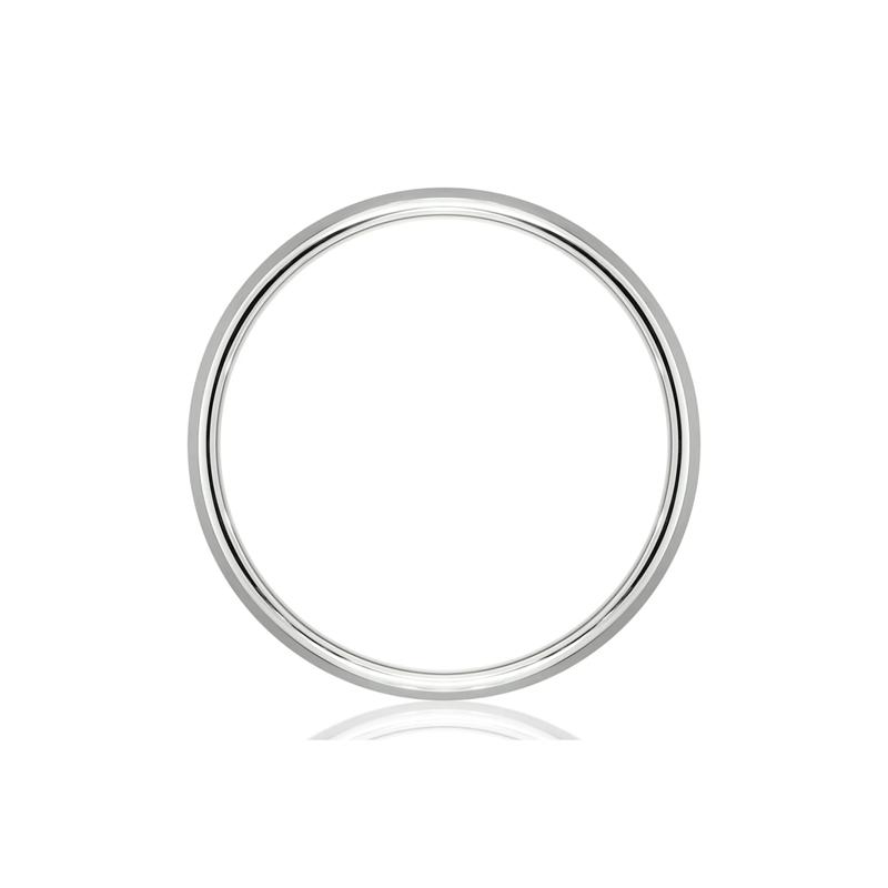 Men&#39;s Bevel Edge Band in 10K White Gold, 6MM – Image 2 of 3