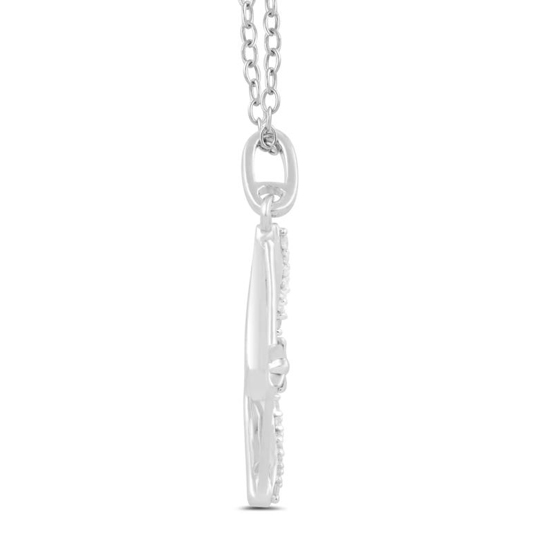 Diamond Arrow Pendant in Sterling Silver &#40;1/10 ct. tw.&#41; – Image 2 of 3