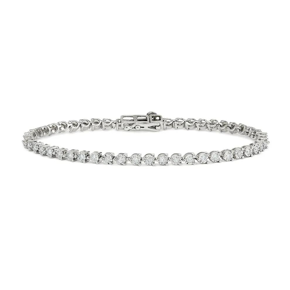 2 ct. tw. Diamond Tennis Bracelet in 10K White Gold – Image 1 of 1