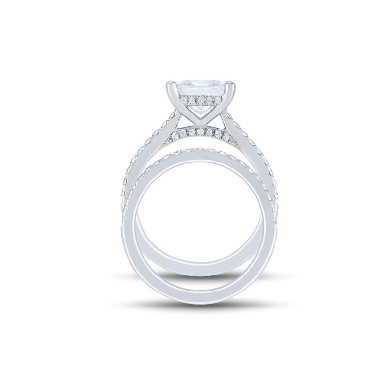 Lab Grown Diamond Engagement Set in 14K White Gold &#40;4 ct. tw.&#41; – Image 2 of 5