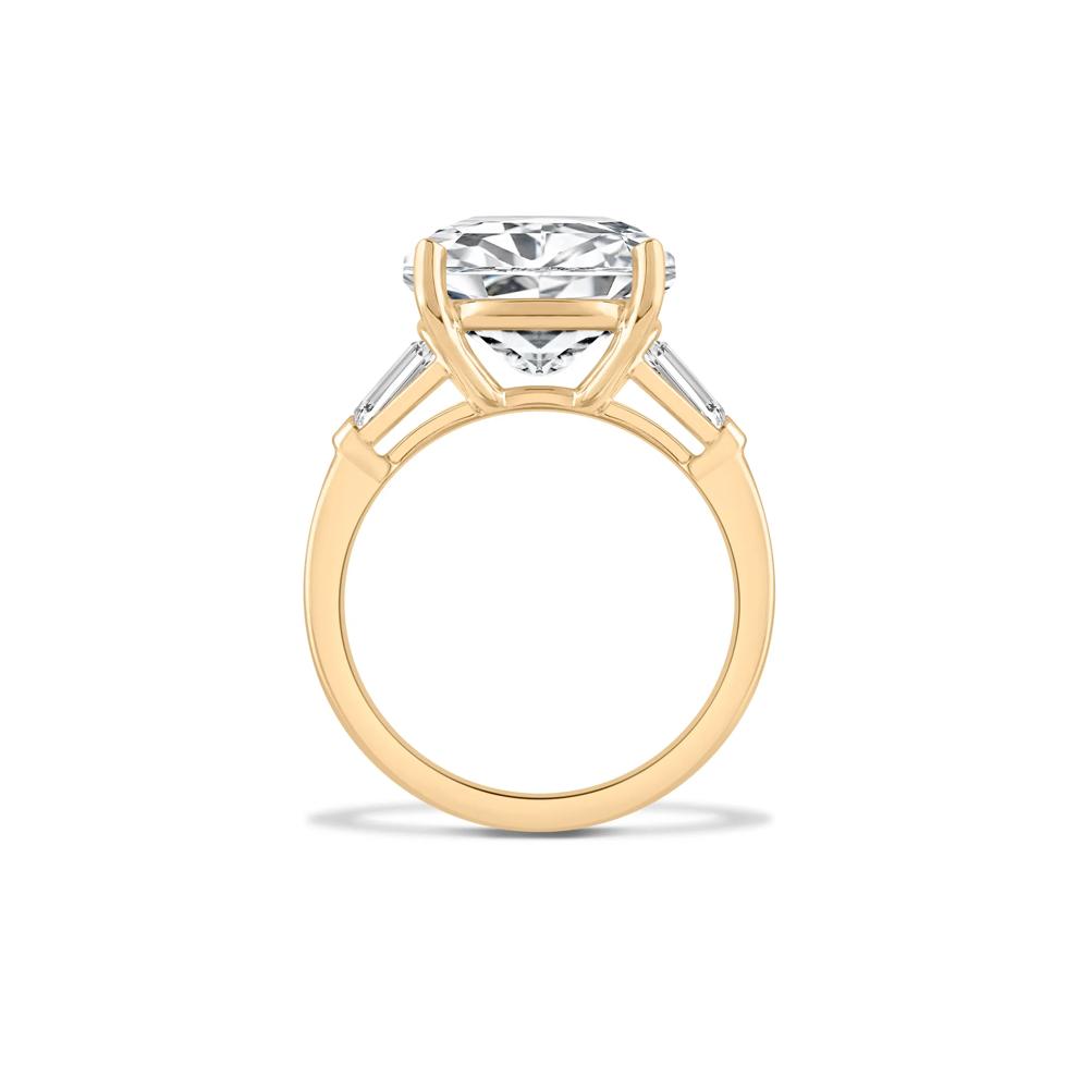 Lab Grown Diamond Elongated Cushion Engagement Ring in 14K Yellow Gold (10 1/2 ct. tw.) – Image 2 of 4