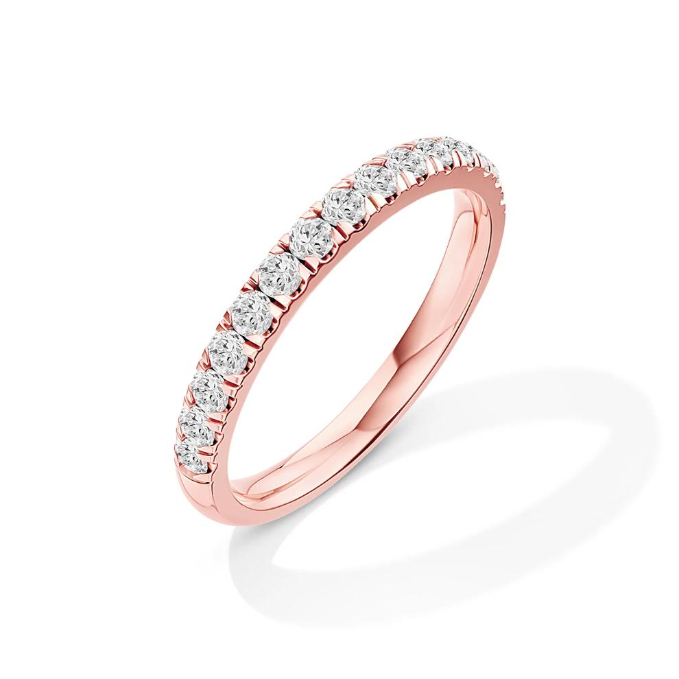 Lab Grown Diamond Emerald-Cut Bridal Set in 14K Rose Gold (5 ct. tw.) – Image 6 of 6