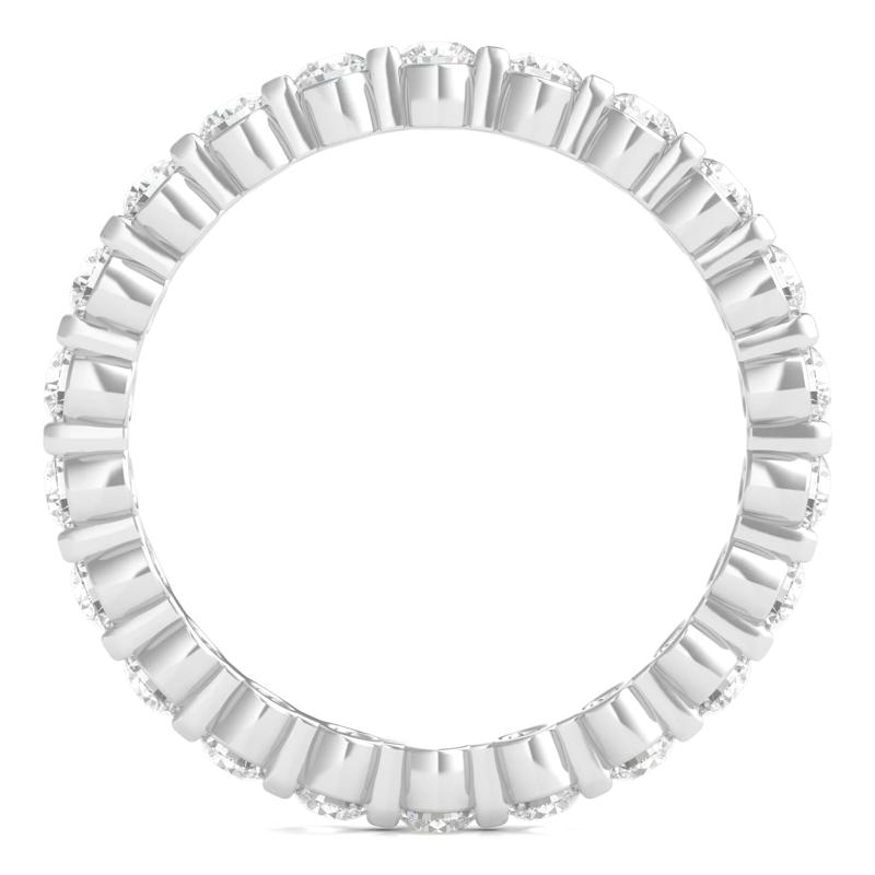 Round-Cut Diamond Shared Prong Eternity Band in 14k White Gold (1 ct. tw.) – Image 2 of 3