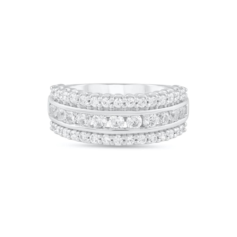 Diamond Multi-Row Band in 10K White Gold (1 ct. tw.) – Image 1 of 4