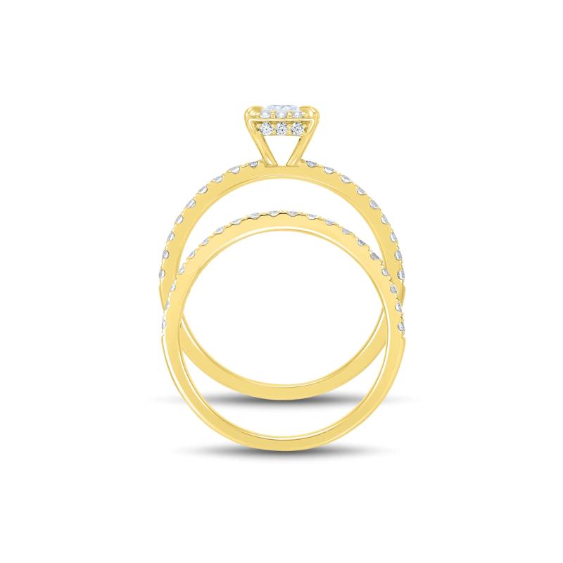 1 ct. tw. Diamond Princess-Cut Engagement Set in 14K Yellow Gold – Image 2 of 5