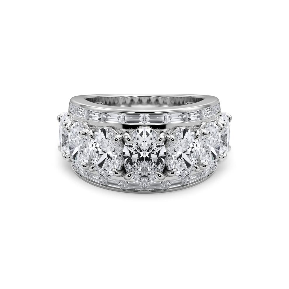 Lab Grown Diamond Multi-Row Anniversary Band in 14K White Gold (6 ct. tw.) – Image 1 of 4