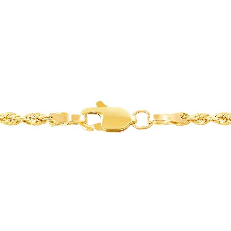 Glitter Hollow Rope Chain in 14K Yellow Gold, 20&quot;  – Image 2 of 3