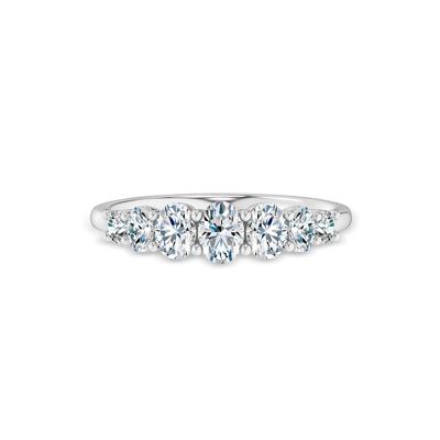 Lab Grown Diamond Graduated Seven-Stone Anniversary Band in 10K Gold