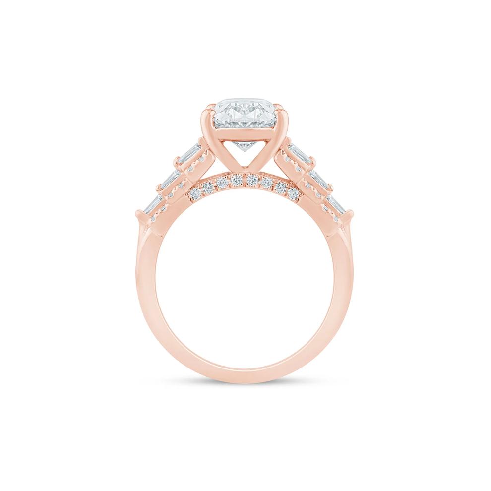 Lab Grown Diamond Oval Engagement Ring in 14K Rose Gold (3 /12 ct. tw.) – Image 2 of 3