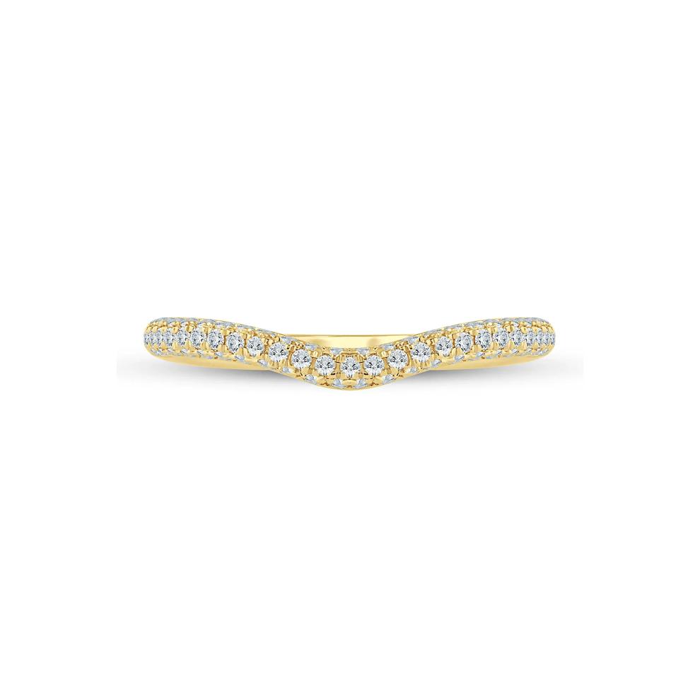 Lab Grown Diamond Pave Contour Band in 14K Yellow Gold (1/3 ct. tw.) – Image 1 of 3