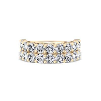 Lab Grown Diamond Double Row Band in 10K Yellow Gold (3 ct. tw.)