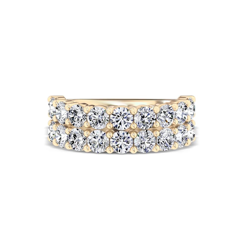 Lab Grown Diamond Double Row Band in 10K Yellow Gold (3 ct. tw.) – Image 1 of 4