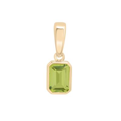 Peridot Octagon Clip-On Pendant in Vermeil