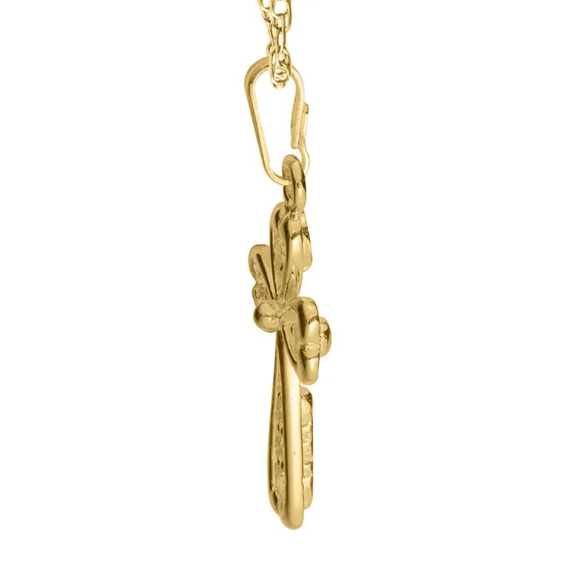 Children&#39;s Cross Pendant in 14K Yellow Gold – Image 2 of 2