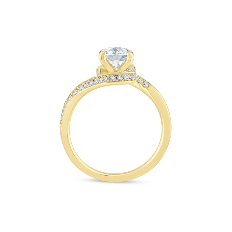 Lab Grown Diamond Bypass Engagement Ring in 14K Yellow Gold &#40;2 1/2 ct. tw.&#41; – Image 2 of 3