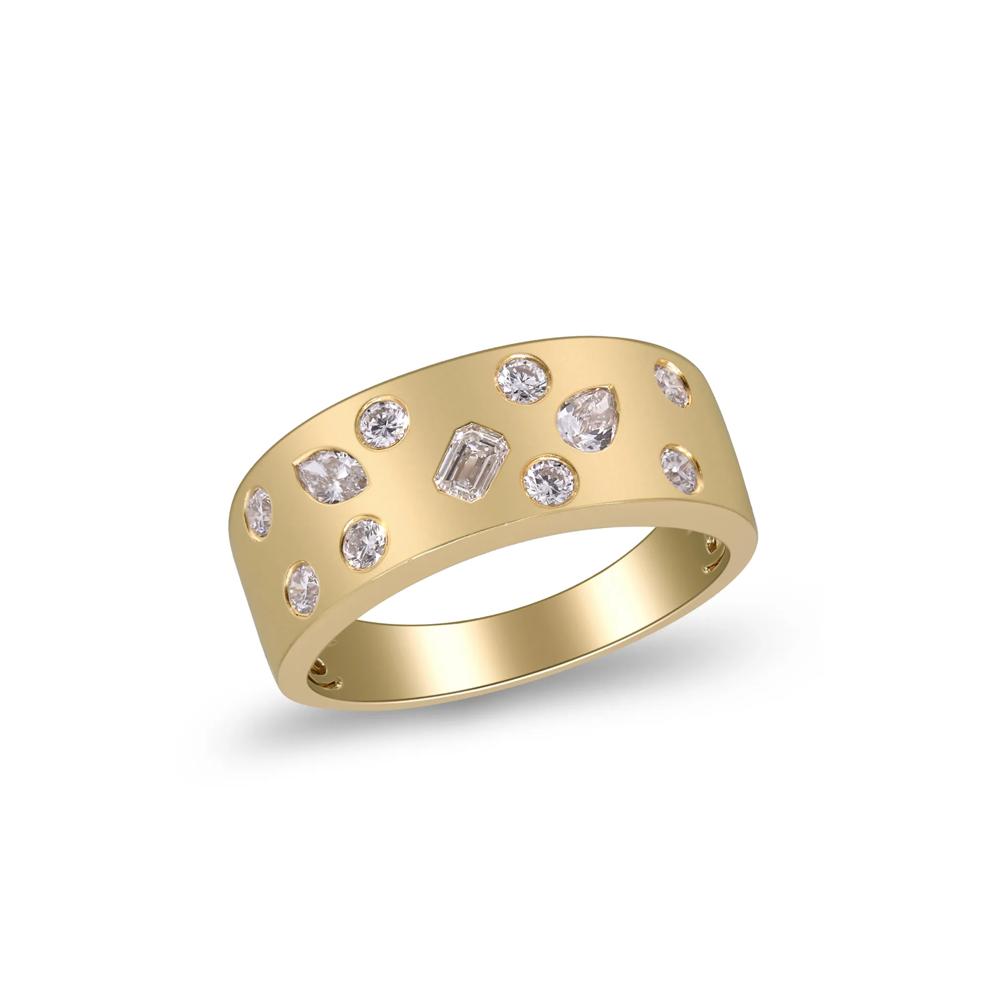 Multi-Cut Diamond Ring in 10K Yellow Gold – Image 3 of 5