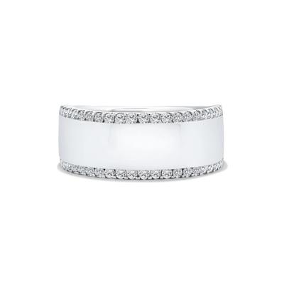 Lab Grown Diamond Double Row Bold Anniversary Band in 10K Gold