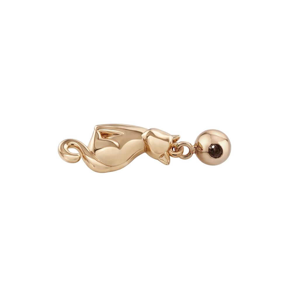 Cat Bead Charm in Vermeil – Image 2 of 2
