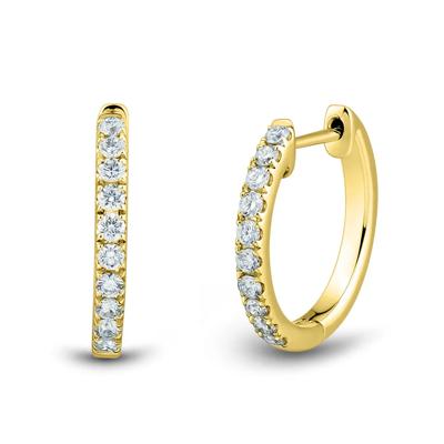 Lab Grown Diamond Hinged Back Hoops in 14K Yellow Gold (1/4 ct. tw.)