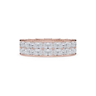 Lab Grown Diamond Double Row Eternity Band in 14K Rose Gold (4 ct. tw.)