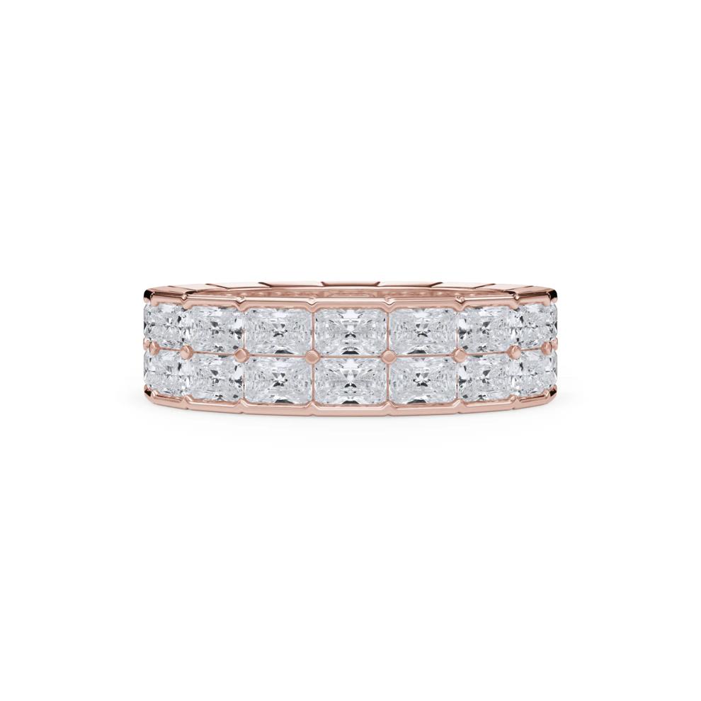 Lab Grown Diamond Double Row Eternity Band in 14K Rose Gold (4 ct. tw.) – Image 1 of 4