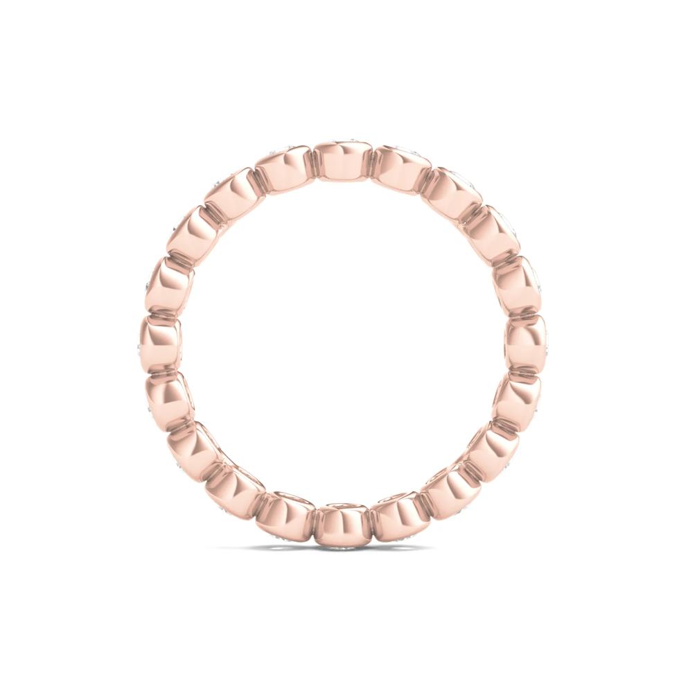 Round Diamond Bezel-Set Eternity Band in 14K Rose Gold (1 ct. tw.) – Image 2 of 3