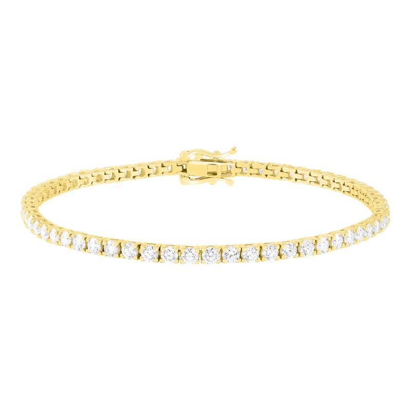 Lab Grown Diamond Tennis Bracelet in 14K Yellow Gold &#40;4 ct. tw.&#41; – Image 1 of 1