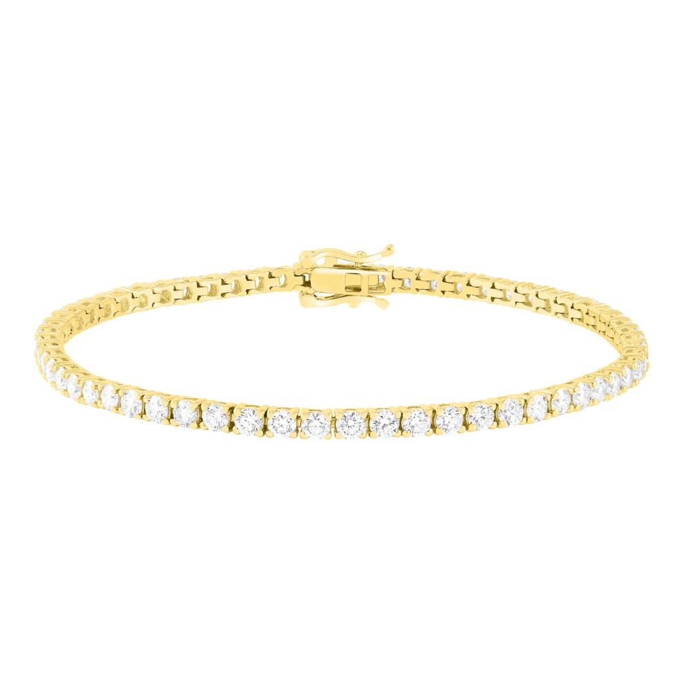 Lab Grown Diamond Tennis Bracelet in 14K Yellow Gold (4 ct. tw.) – Image 1 of 1