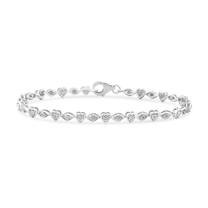 Diamond Line Bracelet in Sterling Silver (1/4 ct. tw.) – Image 1 of 2