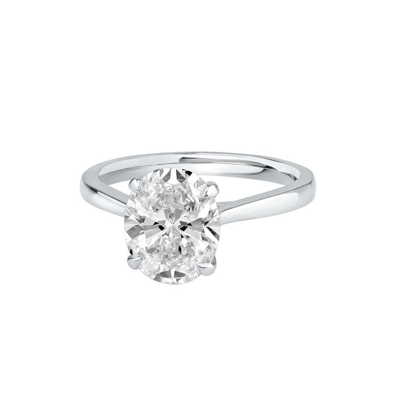 Lab Grown Diamond Solitaire Engagement Ring in Platinum &#40;2 ct. tw.&#41; – Image 4 of 5