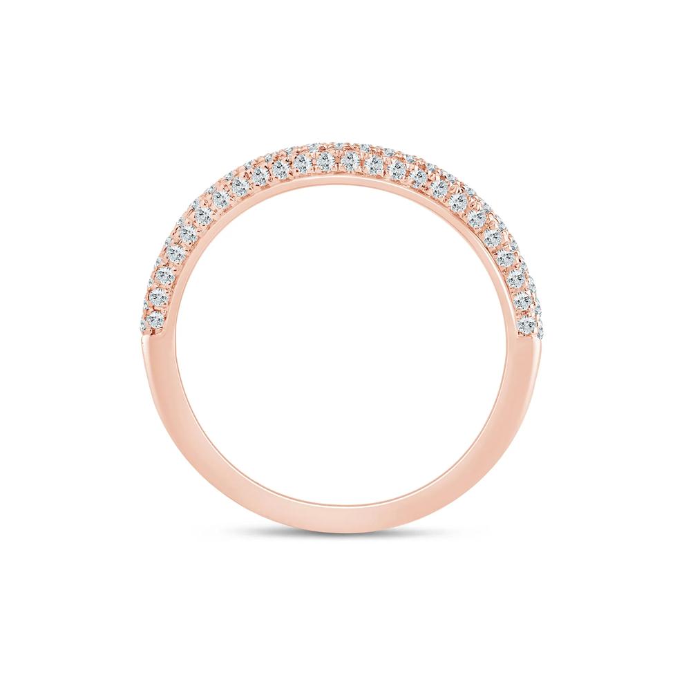 Lab Grown Diamond Pave Contour Band in 14K Rose Gold (1/3 ct. tw.) – Image 2 of 3