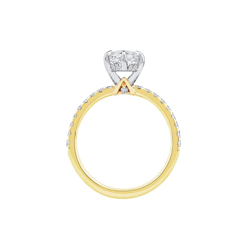 Palmer Lab Grown Diamond Marquise Engagement Ring in 14K Yellow and White Gold &#40;2 7/8 ct. tw.&#41; – Image 2 of 5