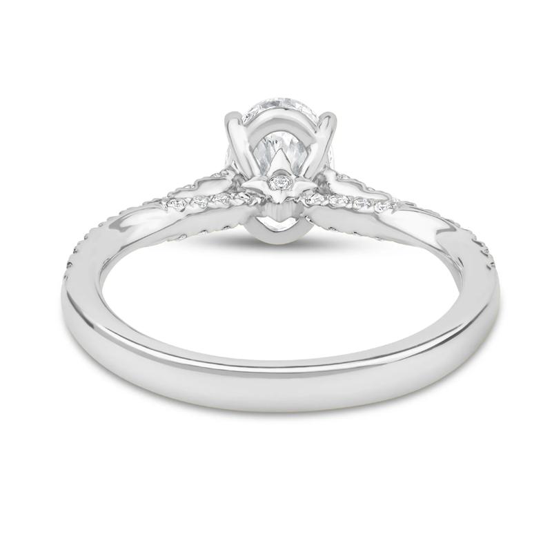 Honour Oval Lab Grown Diamond Engagement Ring in Platinum &#40;1 1/3 ct. tw.&#41;  – Image 4 of 6