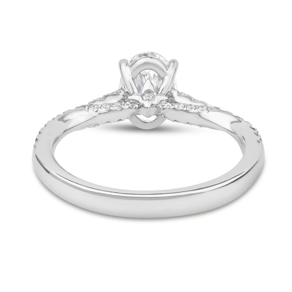 Honour Oval Lab Grown Diamond Engagement Ring in Platinum (1 1/3 ct. tw.)  – Image 4 of 6