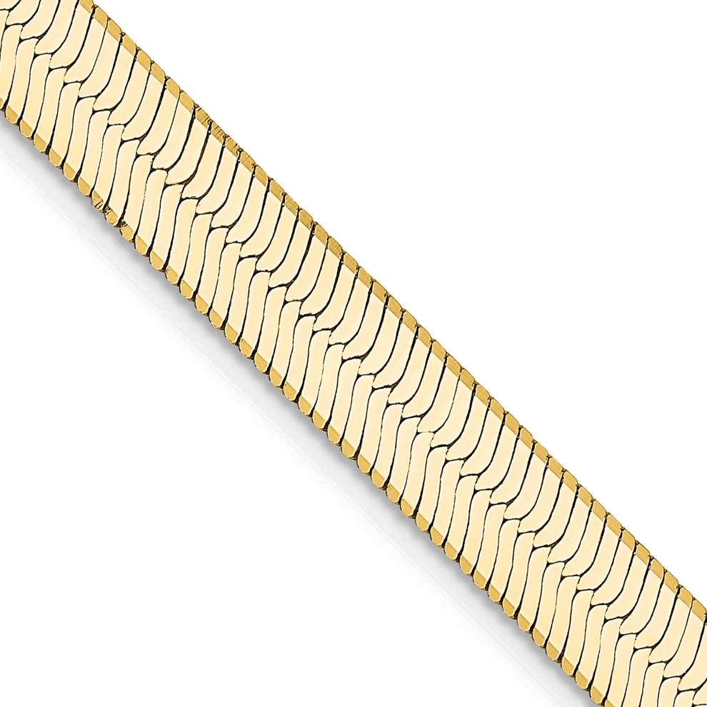 Herringbone Chain in 14k yellow gold, 5.5mm, 20&rdquo; – Image 2 of 3