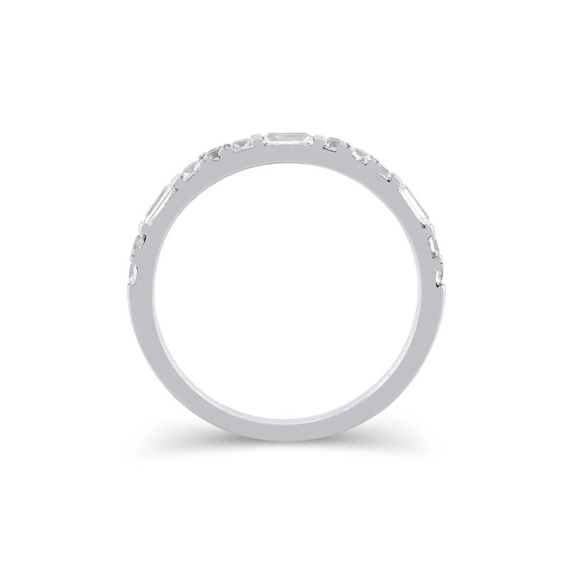 Lab Grown Diamond Mixed Shape Anniversary Band in 10K White Gold &#40;1/2 ct. tw.&#41; – Image 2 of 3