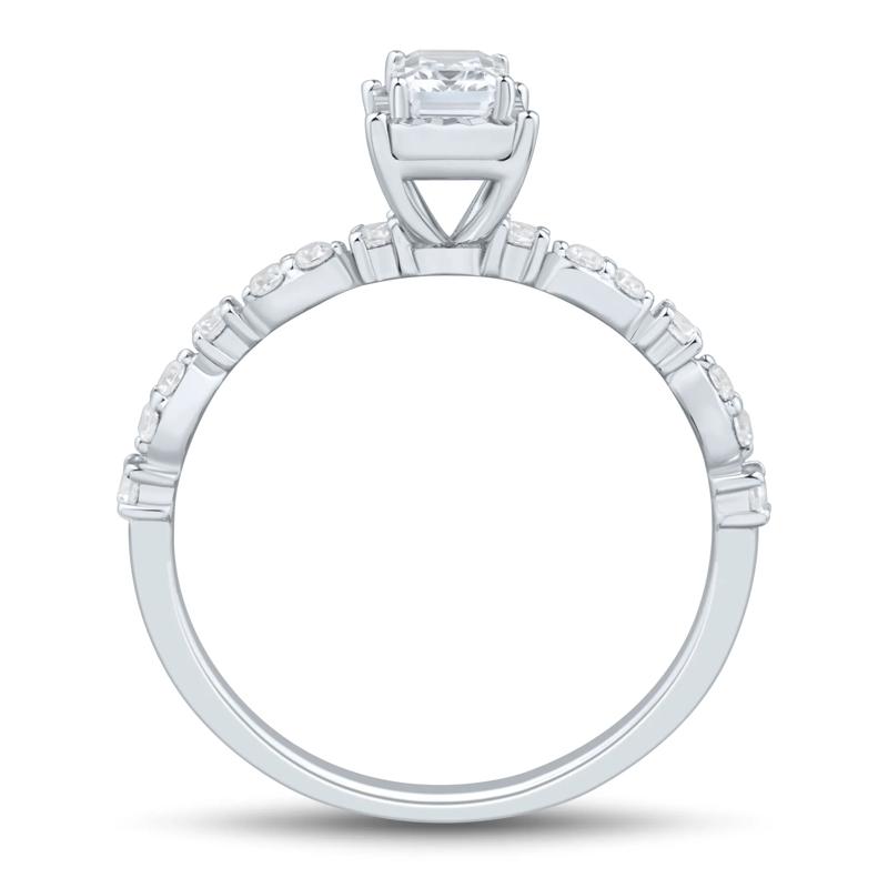 Lab Grown Diamond Emerald-Cut Promise Ring in 10K White Gold &#40;1/2 ct. tw.&#41; – Image 2 of 3