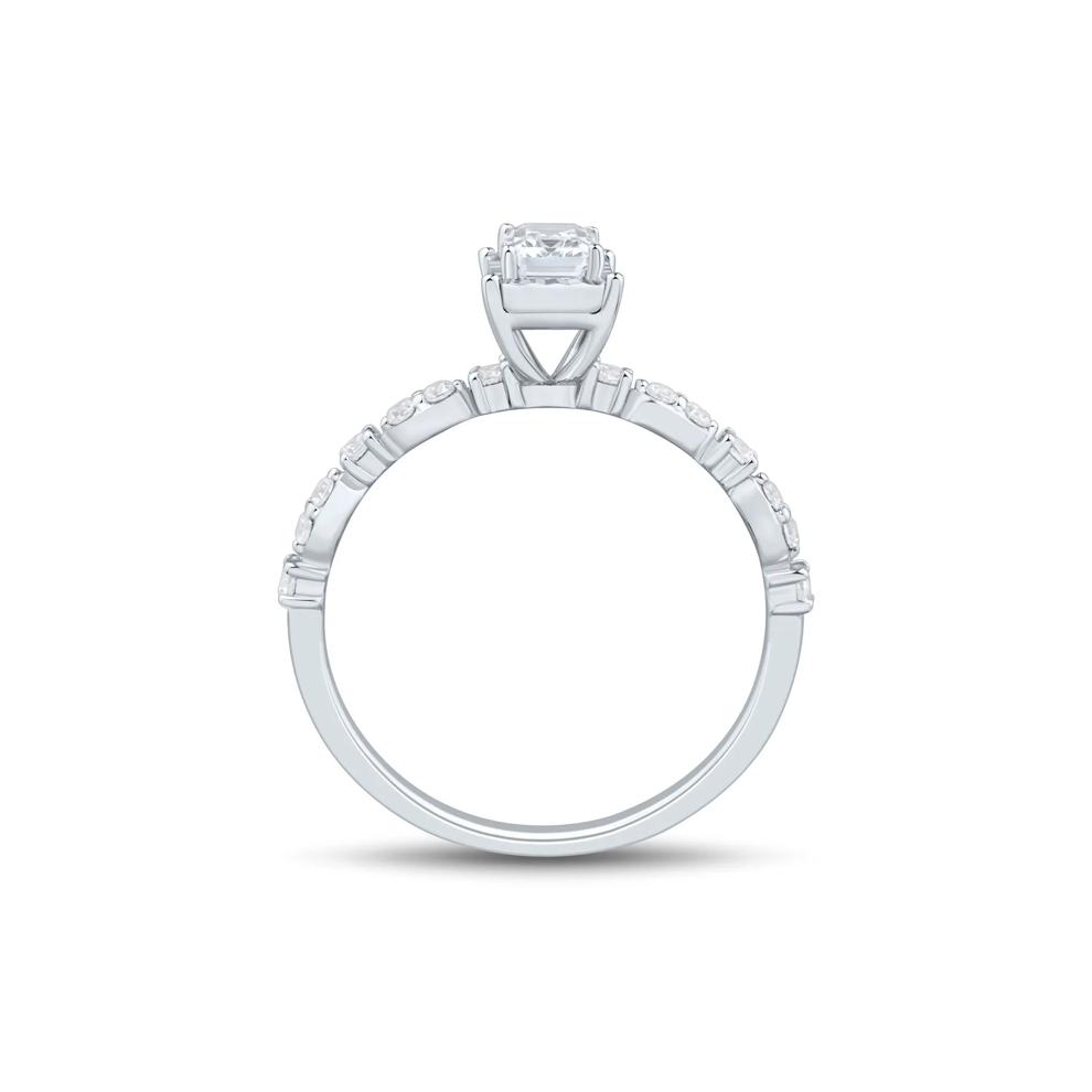 Lab Grown Diamond Emerald-Cut Promise Ring in 10K White Gold (1/2 ct. tw.) – Image 2 of 3