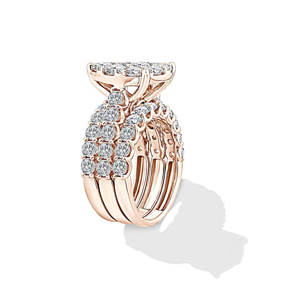 Lab Grown Diamond Pear-Shaped Composite Engagement Set in 10K Rose Gold (5 ct. tw.) – Image 3 of 6