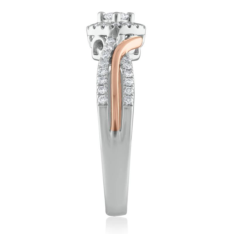 Diamond Promise Ring in 14K White and Rose Gold &#40;1/3 ct. tw.&#41; – Image 3 of 3