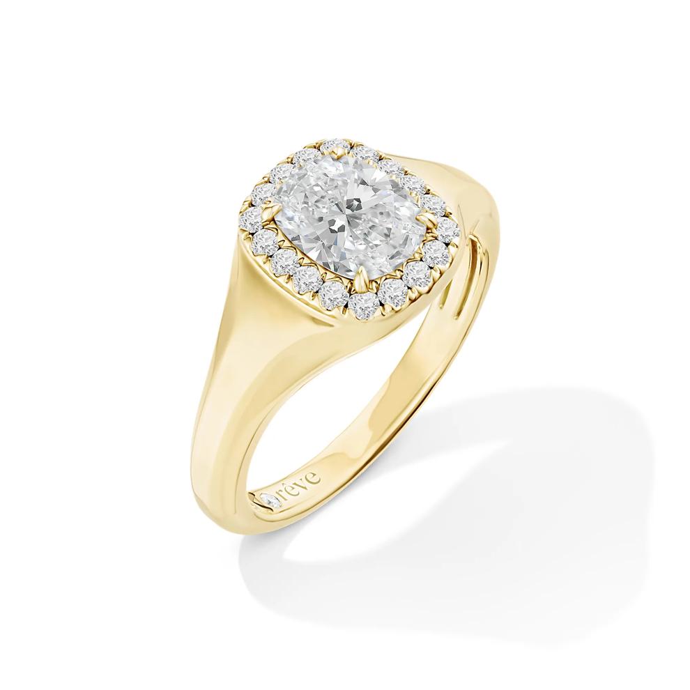 Lab Grown Diamond Elongated Cushion Ring in 14K Yellow Gold (1 ct. tw.) – Image 2 of 4