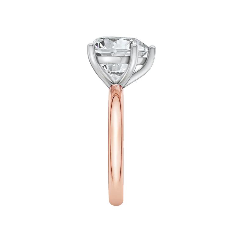 Lab Grown Diamond Heart-Shaped Solitaire Ring in 14K Rose &amp; White Gold &#40;5 ct.&#41; – Image 3 of 4