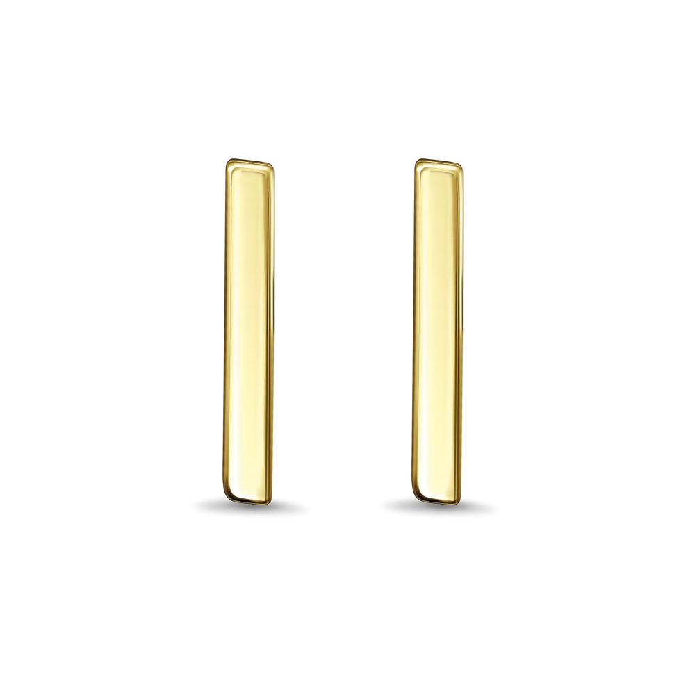 Bar Earrings in 10K Yellow Gold – Image 2 of 2