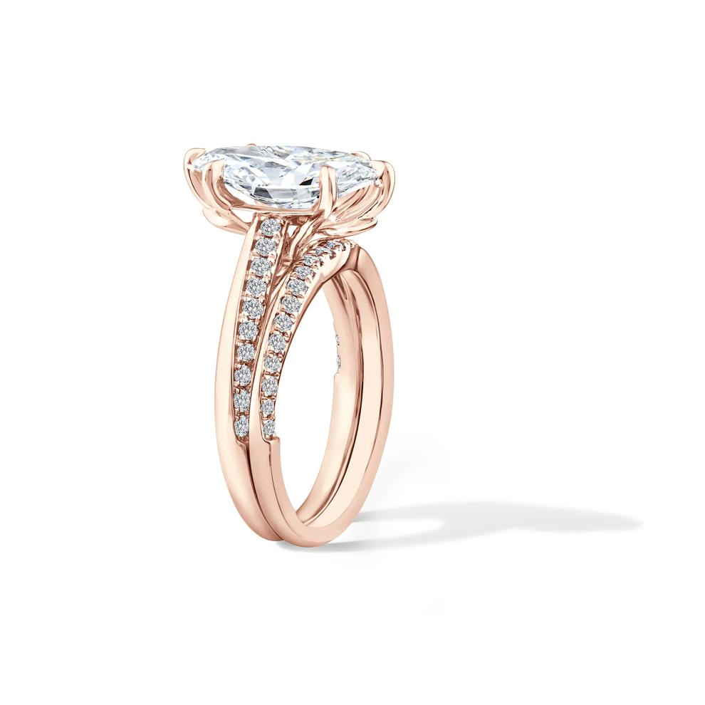 Lab Grown Diamond Marquise Engagement Ring in 18K Rose Gold (3 ct. tw.) – Image 3 of 6