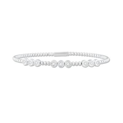 Diamond Bangle Bracelet in Sterling Silver (1/4 ct. tw.)