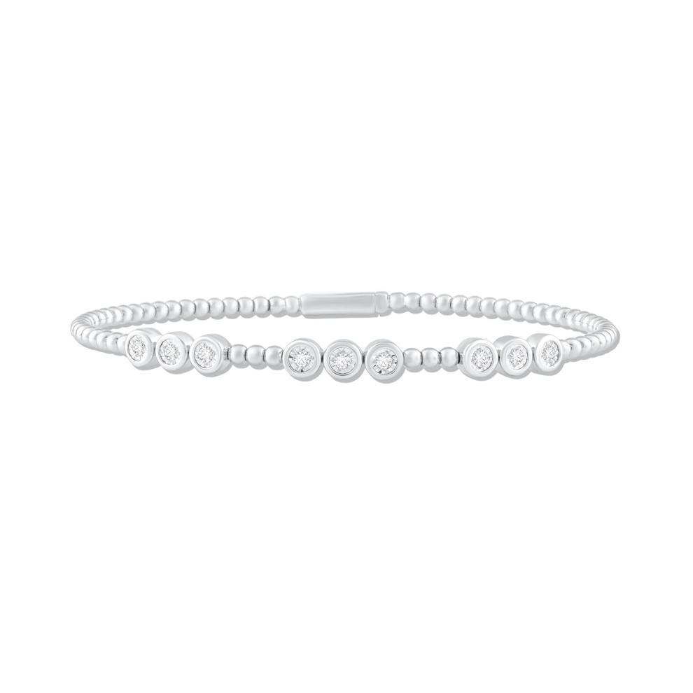Diamond Bangle Bracelet in Sterling Silver (1/4 ct. tw.) – Image 1 of 1