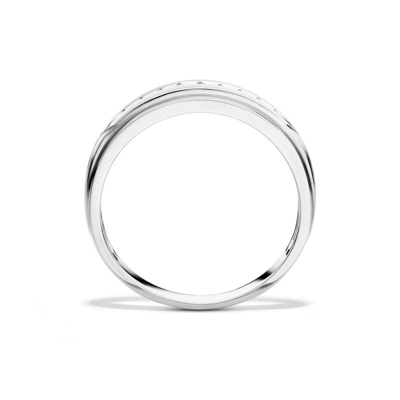 Men&rsquo;s Channel-Set Diamond Wedding Band in 10K White Gold &#40;1/4 ct. tw.&#41; – Image 2 of 3