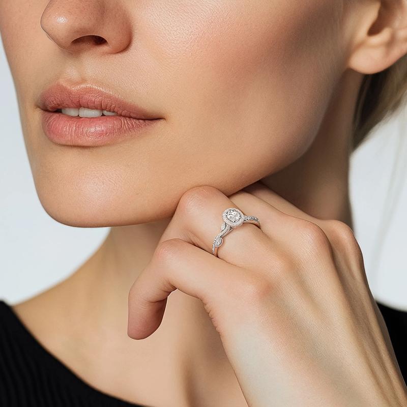 3/4 ct. tw. Diamond Engagement Ring in 14K White Gold – Image 6 of 6