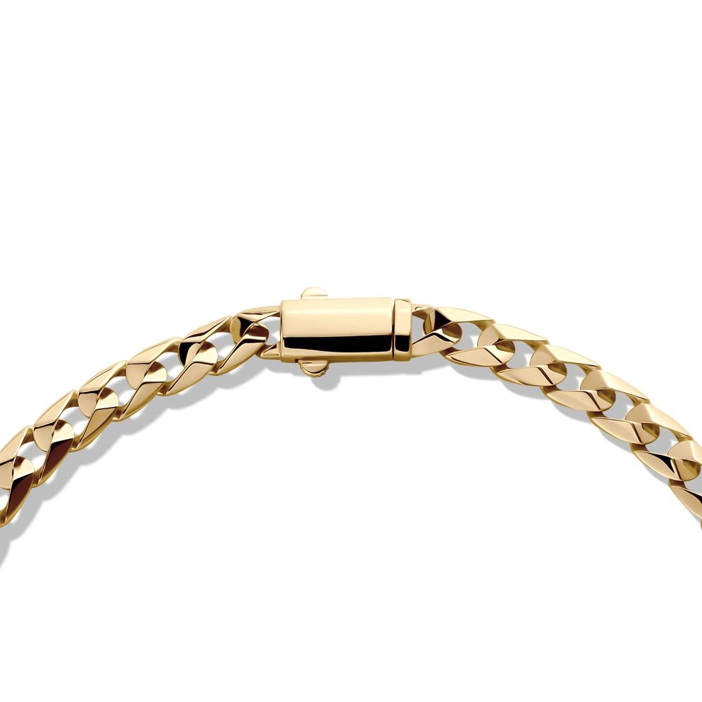 Men's Curb Chain Necklace in 10K Yellow Gold, 22" – Image 3 of 4
